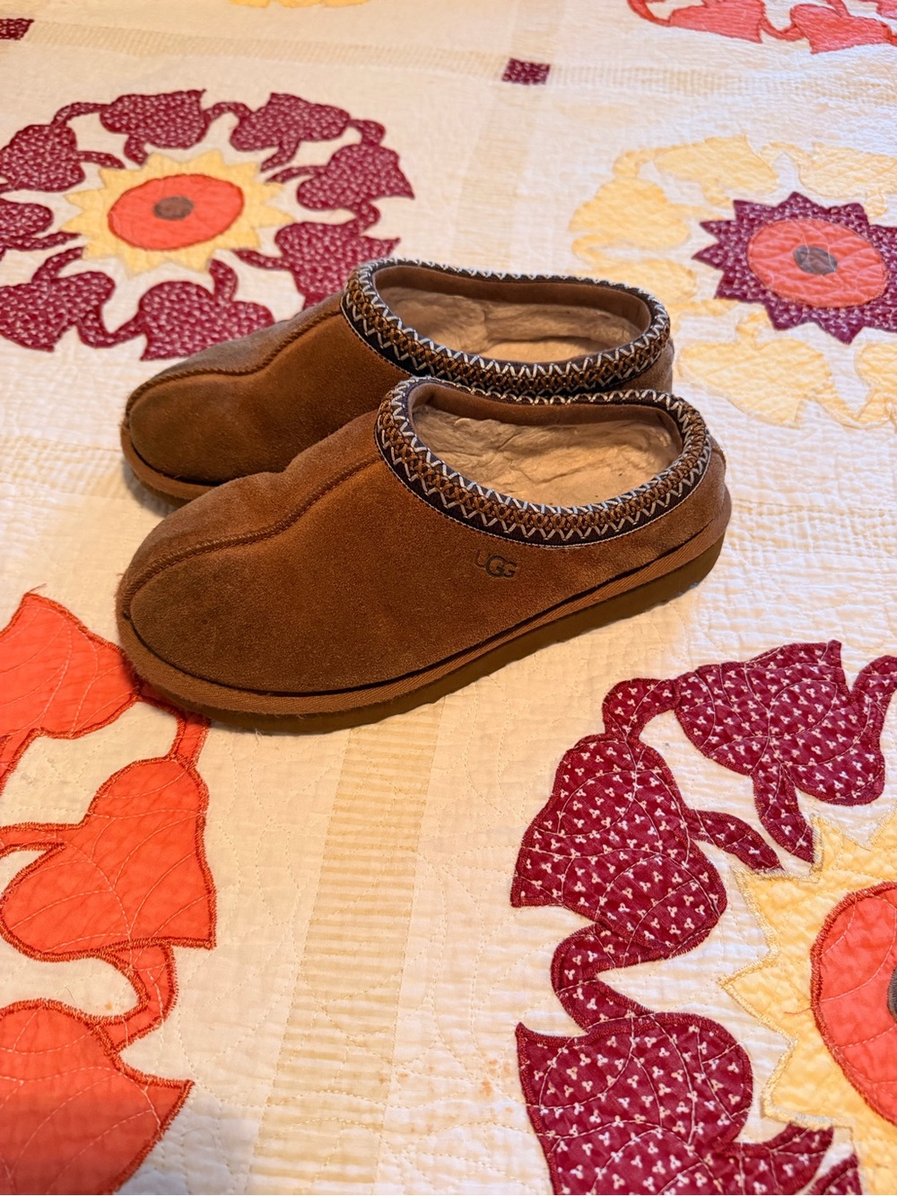 UGG Brown Suede Slip-On Slippers Size 8